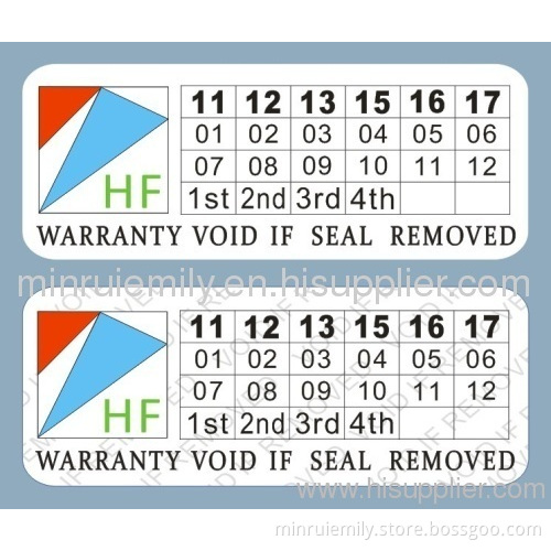Custom Date Warranty Stickers With Your Logo,warranty Void If Broken